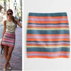 COPY - J. Crew striped metallic mini skirt